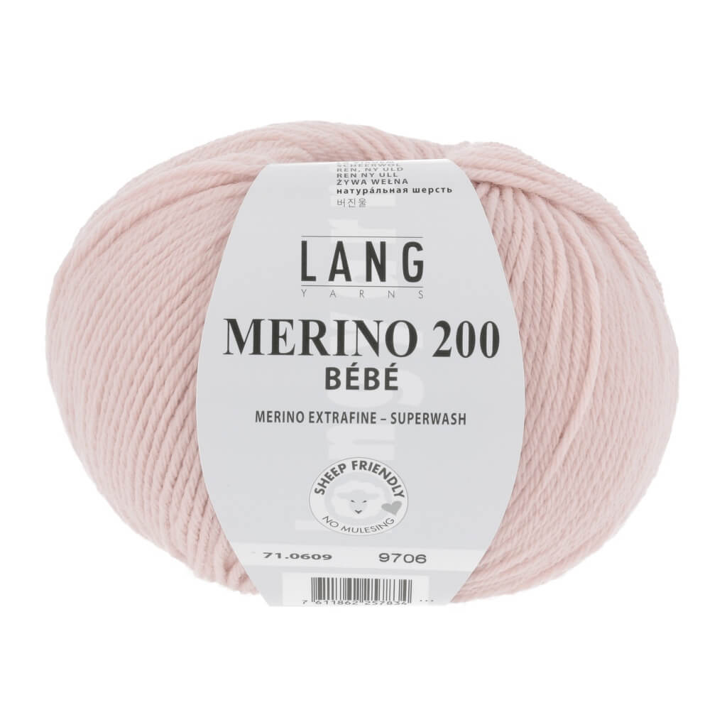 Lang Yarns Merino 200 Bebe - 50g 71.0609 - Rosa Lieblingsgarn