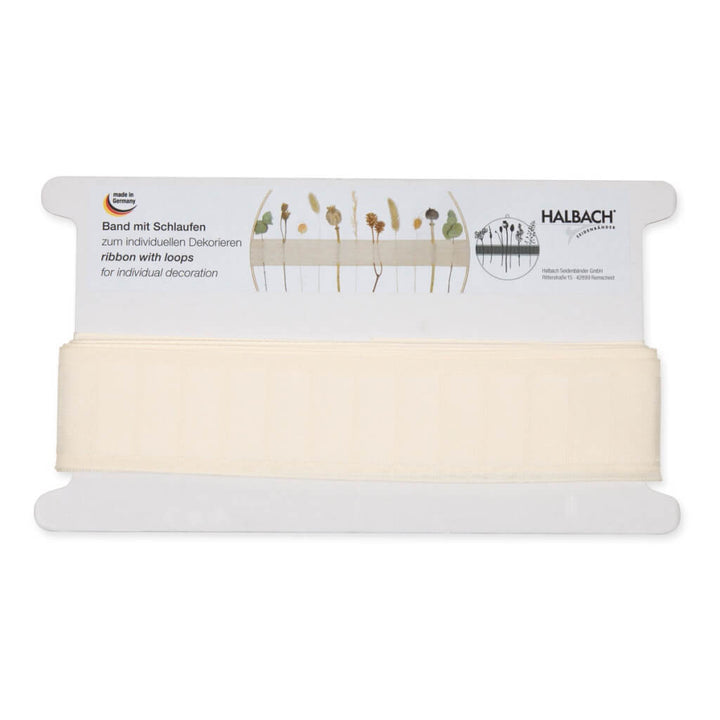 Halbach Webband mit Schlaufen 70 - cream Lieblingsgarn