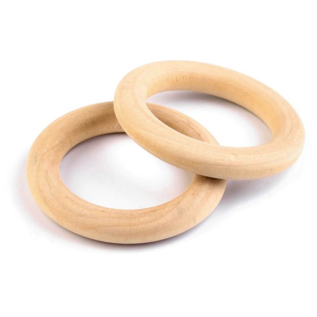 10 Holzringe aus Birke 49 mm Lieblingsgarn