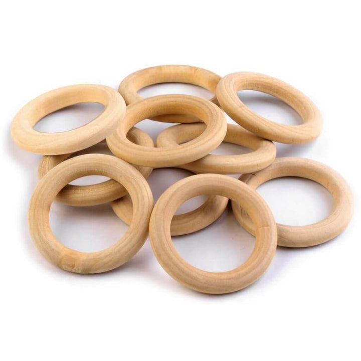 10 Holzringe aus Birke 49 mm Lieblingsgarn