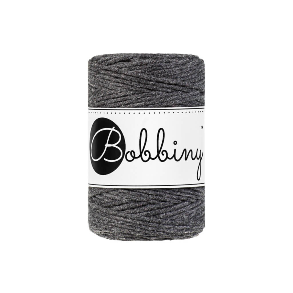Bobbiny Makramee Garn 1,5 mm Charcoal Lieblingsgarn
