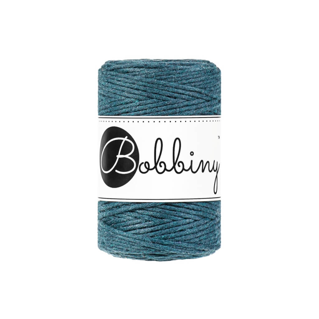 Bobbiny Makramee Garn 1,5 mm Peacock Blue Lieblingsgarn