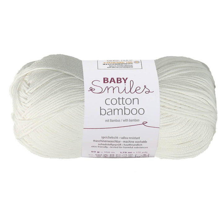 Schachenmayr Baby Smiles Cotton Bamboo 50g 1001 - Weiß Lieblingsgarn
