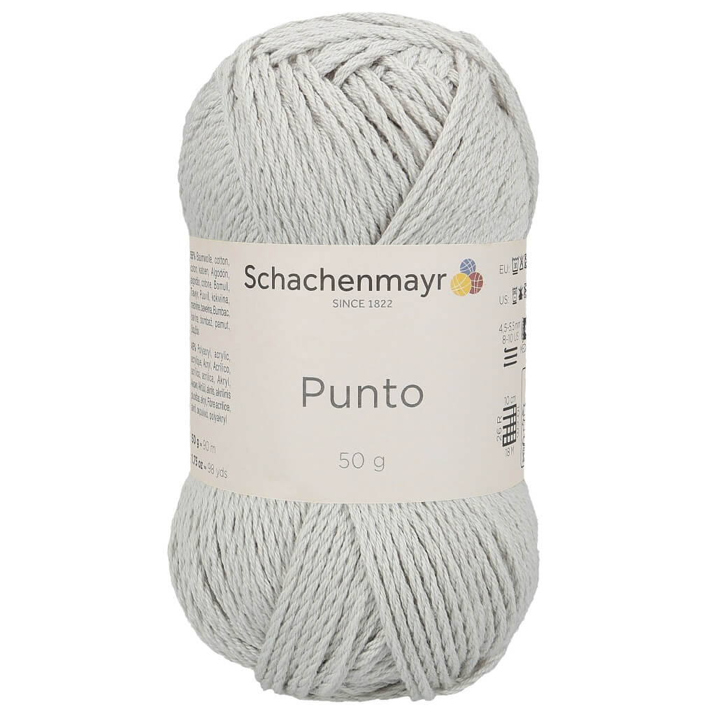 Schachenmayr Punto 50g - Aran Wolle 90 - Hellgrau meliert Lieblingsgarn