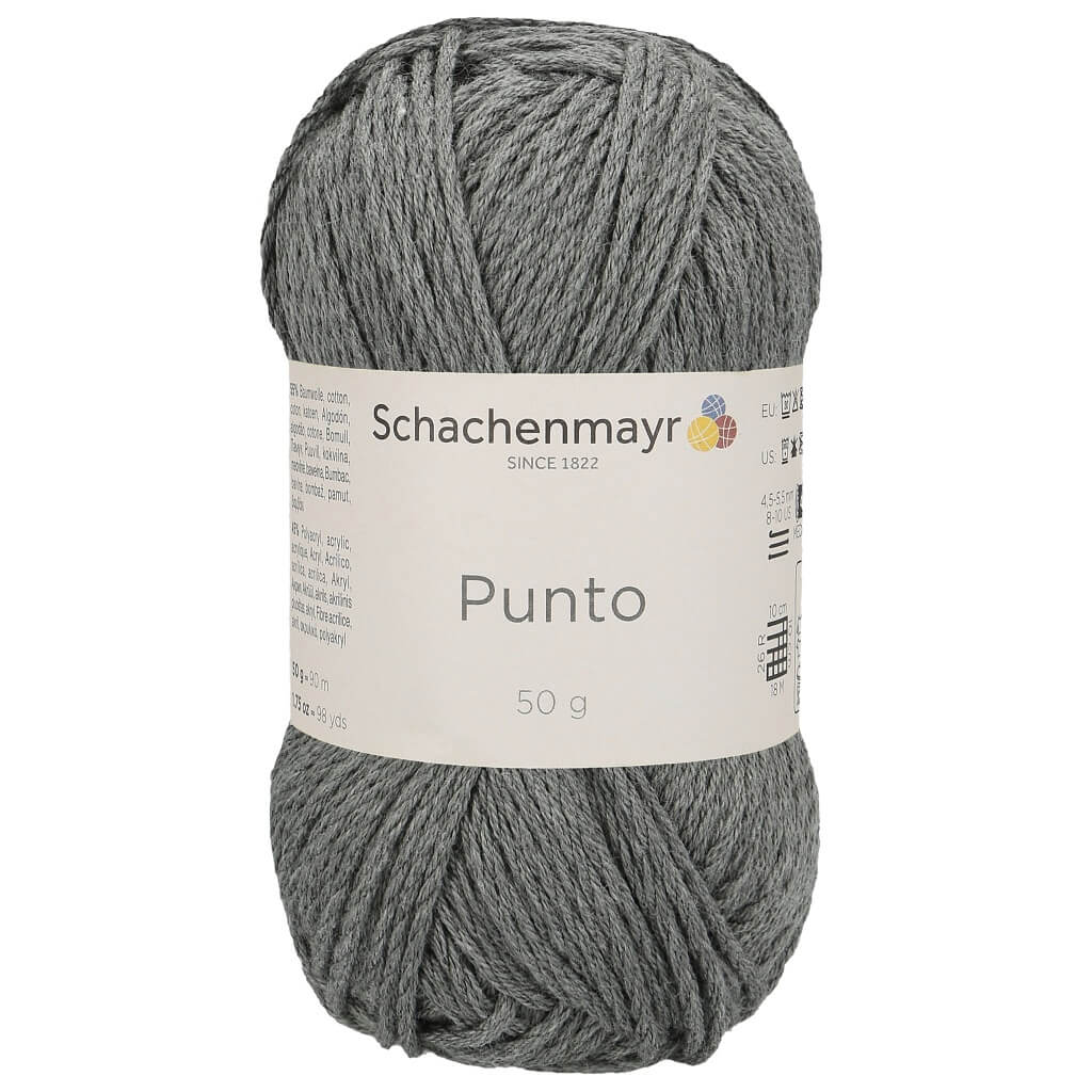 Schachenmayr Punto 50g - Aran Wolle 98 - Mittelgrau meliert Lieblingsgarn