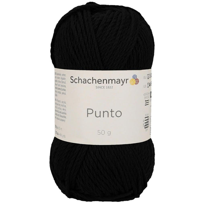 Schachenmayr Punto 50g - Aran Wolle 99 - Schwarz Lieblingsgarn