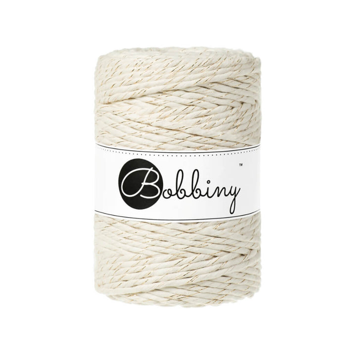 Bobbiny Makramee Garn 5 mm x 100 m Golden Natural Lieblingsgarn