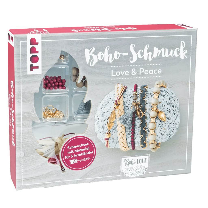 Boho-Schmuck Love & Peace - Schmuckset Lieblingsgarn