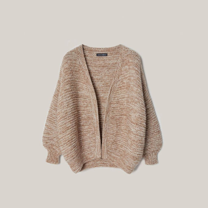 Cardigan Natural Alpaca Pelo - Lana Grossa Nordic Knits Modell 15 Lieblingsgarn