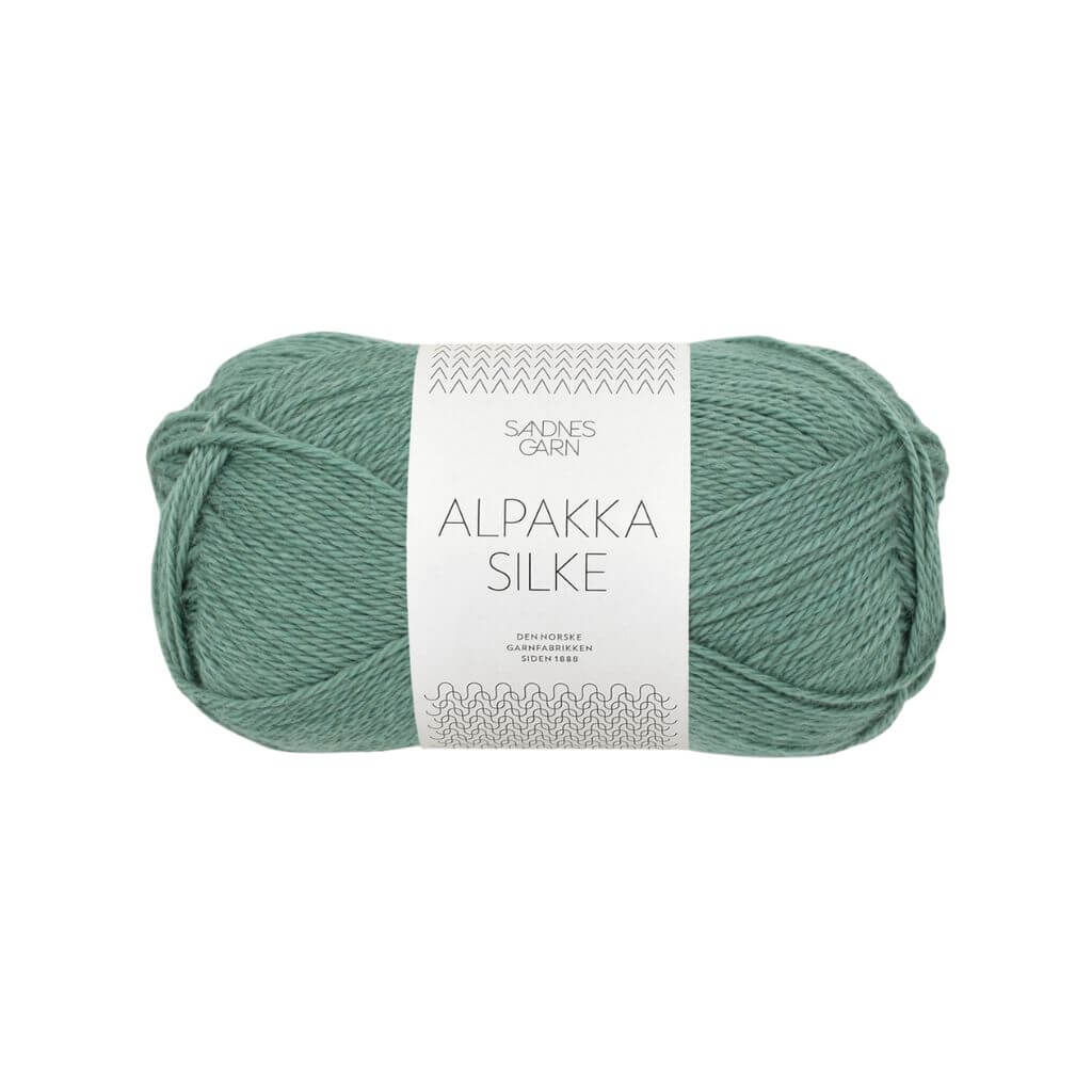 Sandnes Garn Alpakka Silke 50 g 7741 - Støvet Grønn Lieblingsgarn