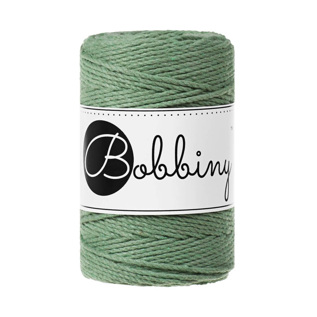 Bobbiny Makramee Garn 1,5 mm x 100 m gedreht Eucalyptus Green Lieblingsgarn