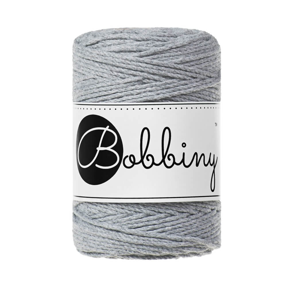 Bobbiny Makramee Garn 1,5 mm x 100 m gedreht Silver Lieblingsgarn