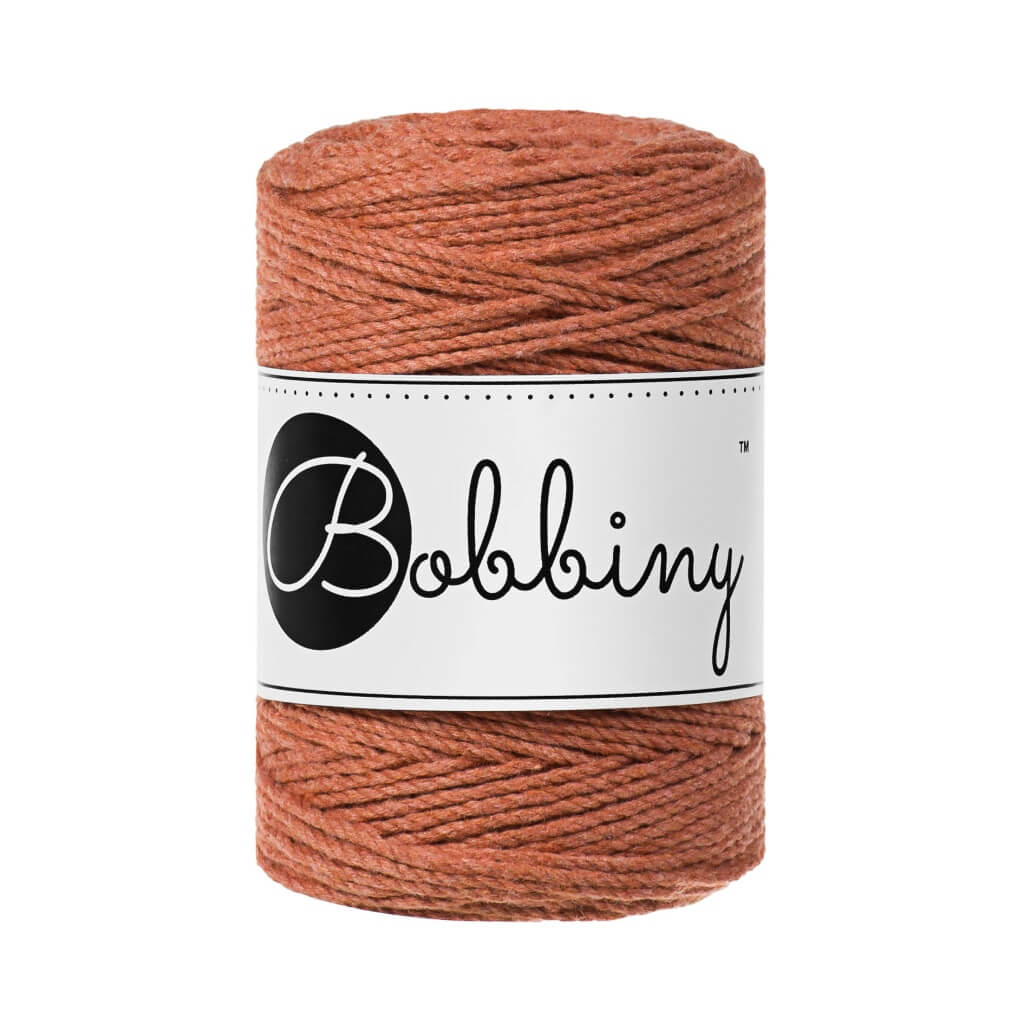 Bobbiny Makramee Garn 1,5 mm x 100 m gedreht Terracotta Lieblingsgarn