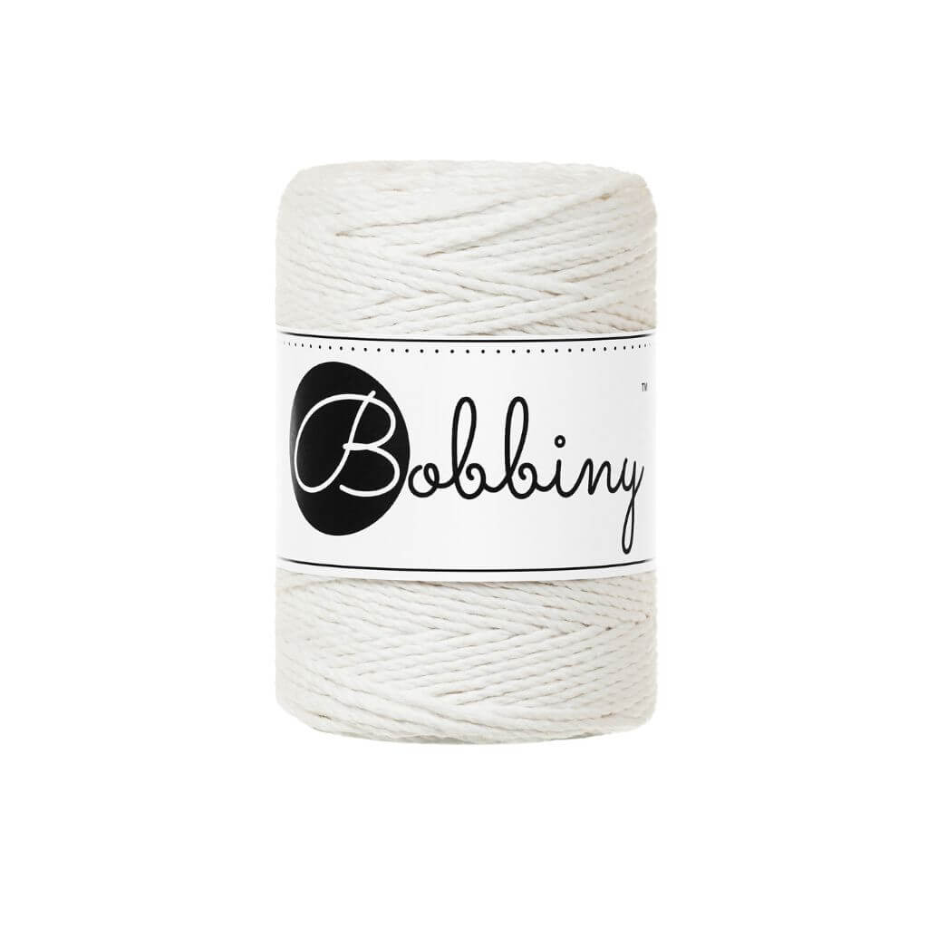 Bobbiny Makramee Garn 1,5 mm x 100 m gedreht Off White Lieblingsgarn