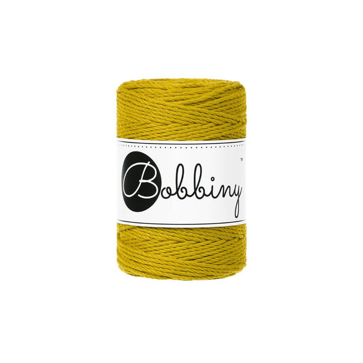 Bobbiny Makramee Garn 1,5 mm x 100 m gedreht Spicy Yellow Lieblingsgarn