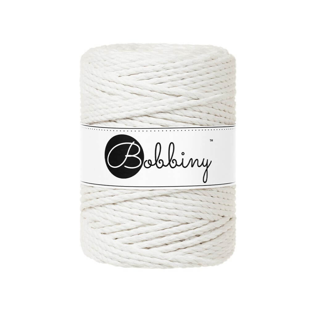 Bobbiny Makramee Garn 5 mm x 100 m gedreht Off White Lieblingsgarn