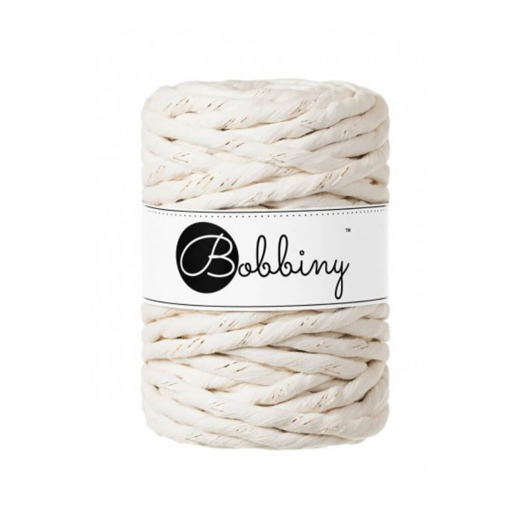 Bobbiny Makramee Garn 9mm x 30 m Golden Natural Lieblingsgarn