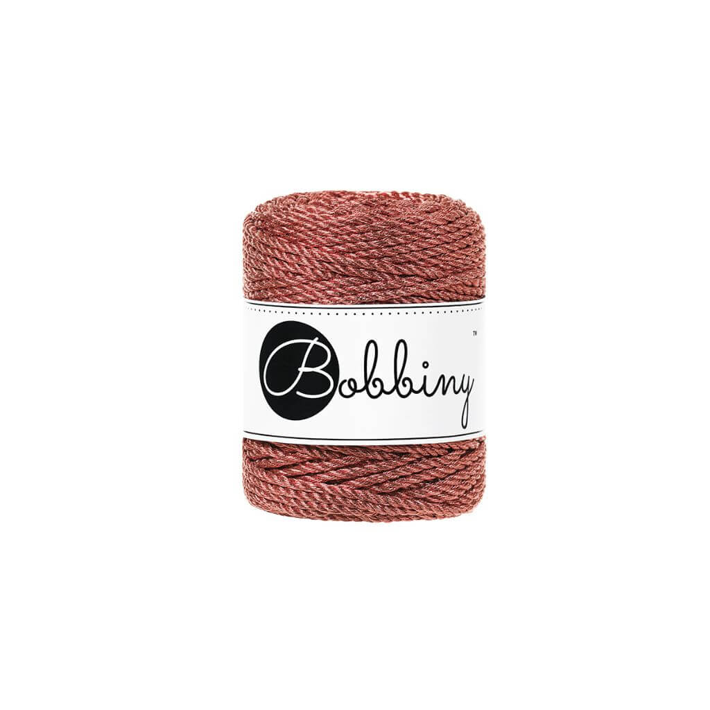 Bobbiny Metallic Makramee Garn 3 mm x 50 m gedreht Lieblingsgarn