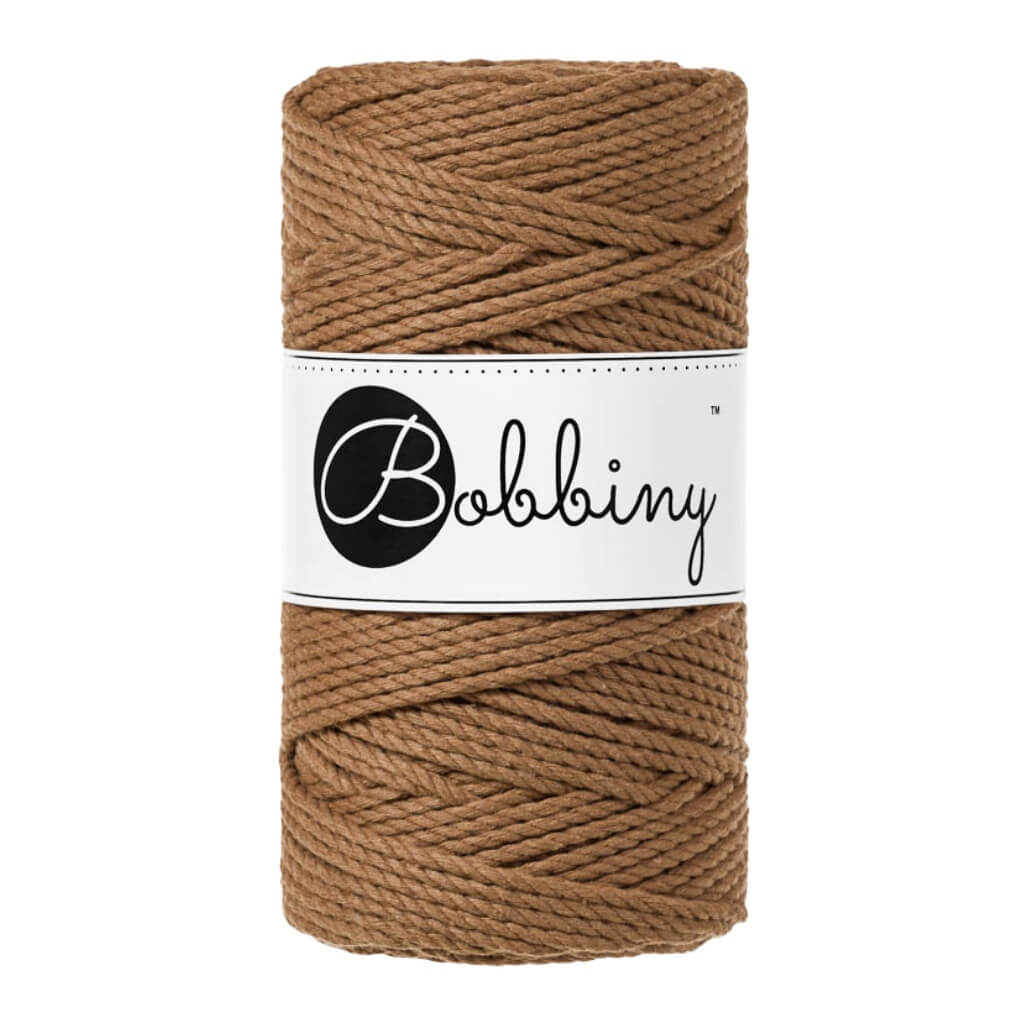 Bobbiny Makramee Garn 3mm gedreht Caramel Lieblingsgarn