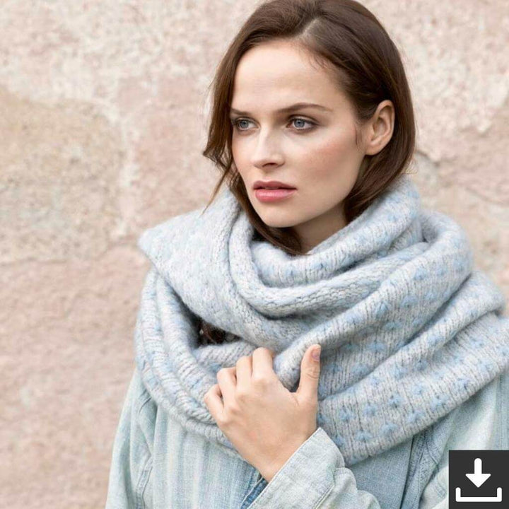 Lang Yarns Pattern Loop-Schal mit Fantasiemuster Strickanleitung - Lang Yarns (PDF) Lieblingsgarn