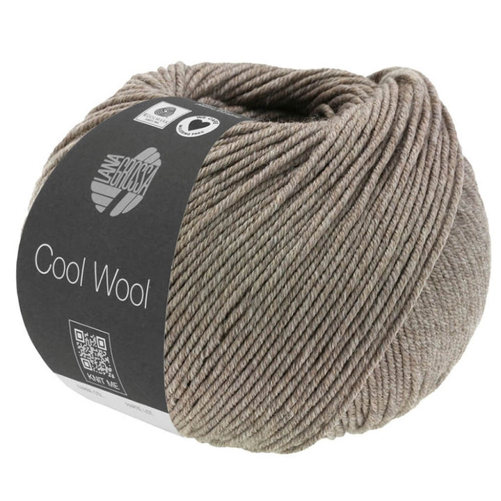 Lana Grossa Cool Wool Mélange 1421 - Graubraun meliert Lieblingsgarn