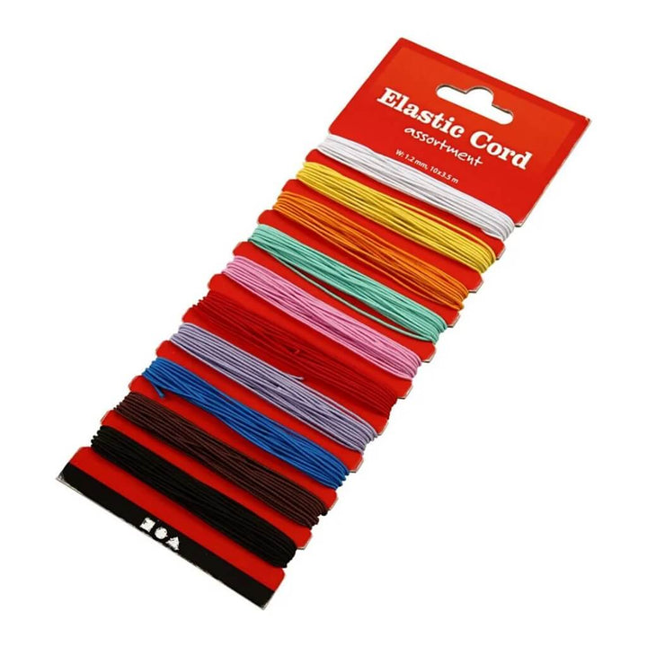 1 Pck. Elastikband 1 mm x 3,5 m 10 Farben Lieblingsgarn