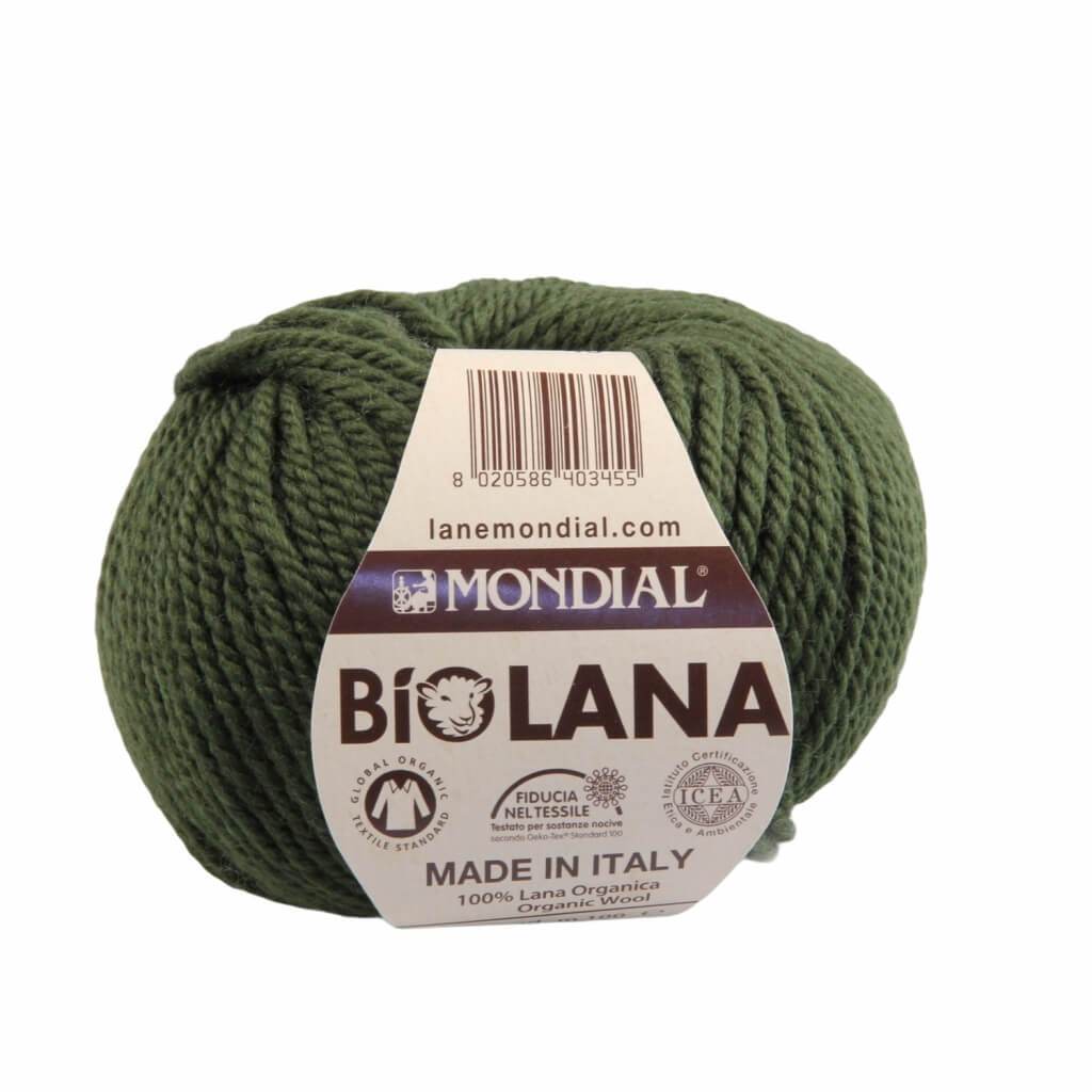 Lane Mondial Bio Lana 50g - Bio Wolle 647 - Oliv Lieblingsgarn