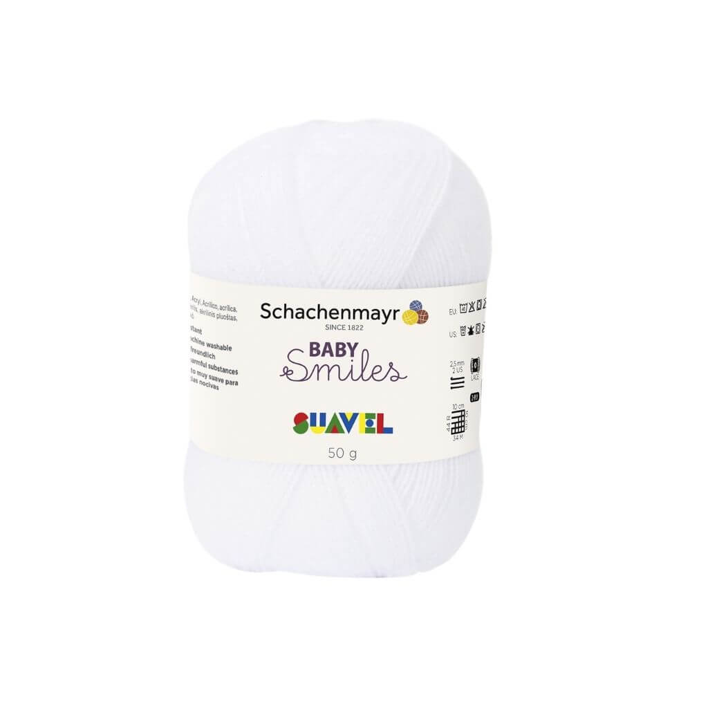 Schachenmayr Suavel Baby Smiles Babygarn 1001 - Weiß Lieblingsgarn