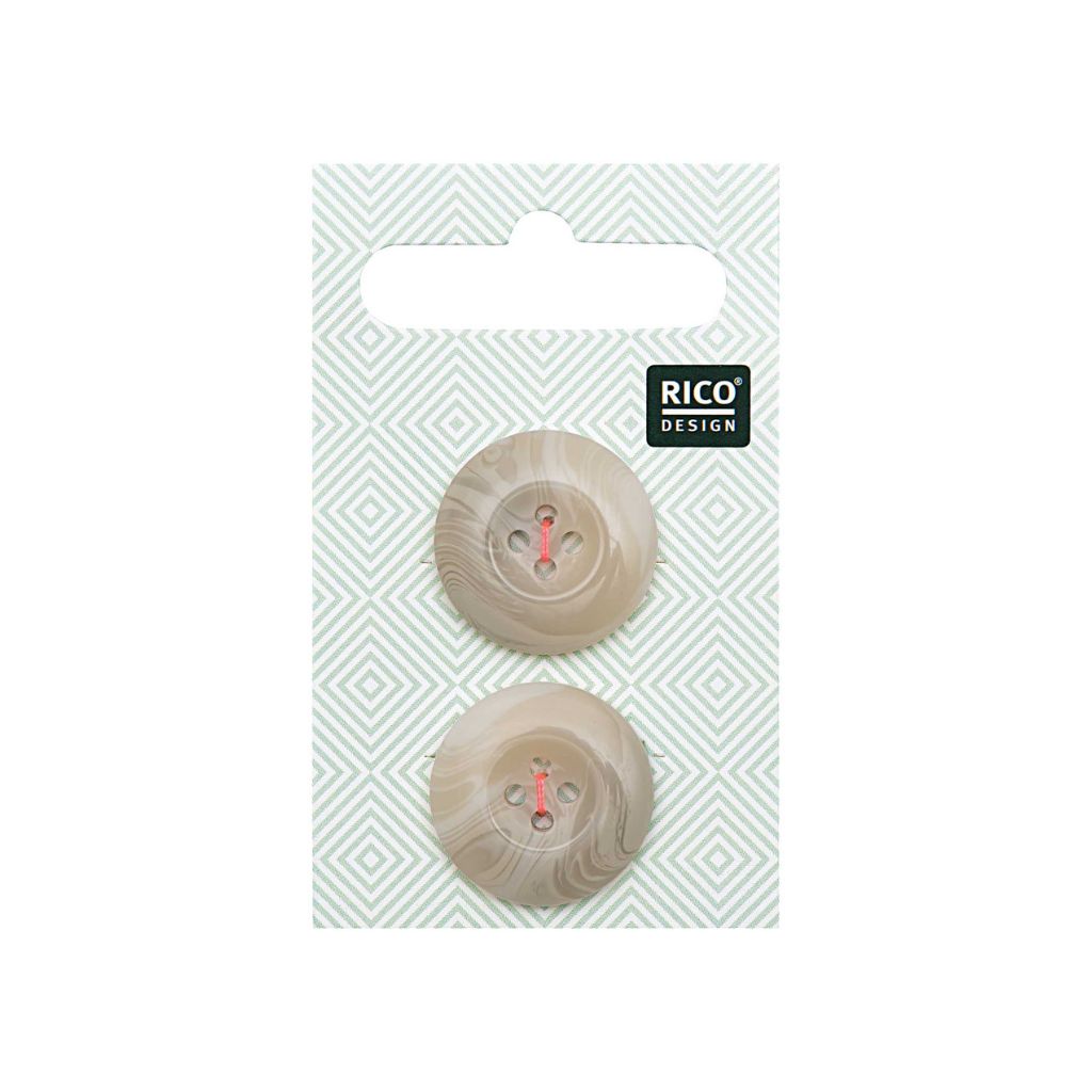 Rico Design Knöpfe strukturiert beige 2,2 cm Lieblingsgarn