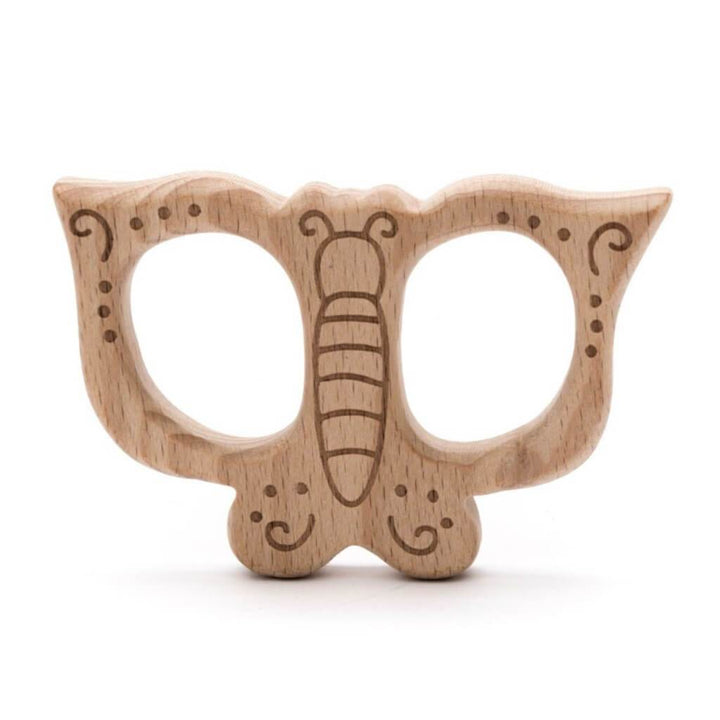 Baby Beißring Schmetterling aus Holz Lieblingsgarn