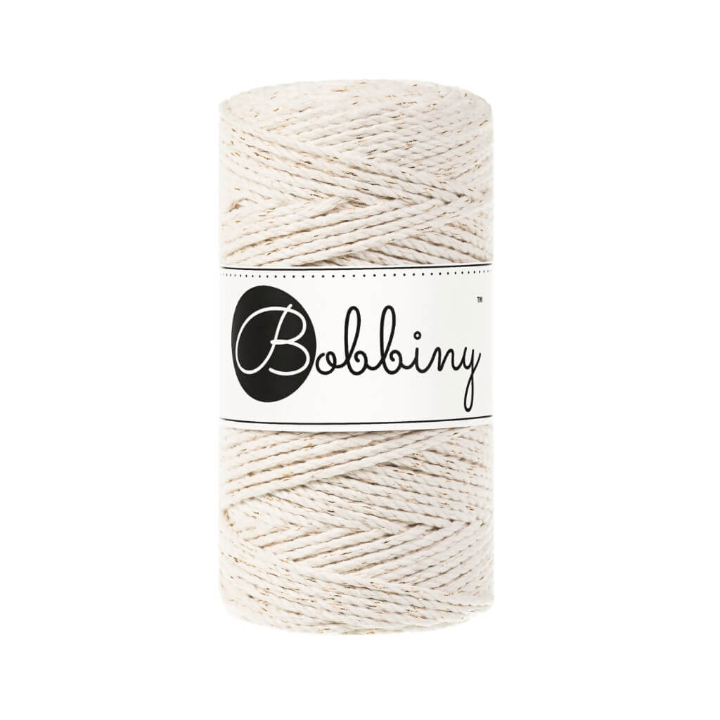 Bobbiny Makramee Garn 3mm gedreht Golden Natural Lieblingsgarn