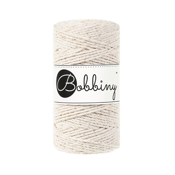 Bobbiny Makramee Garn 3mm gedreht Golden Natural Lieblingsgarn