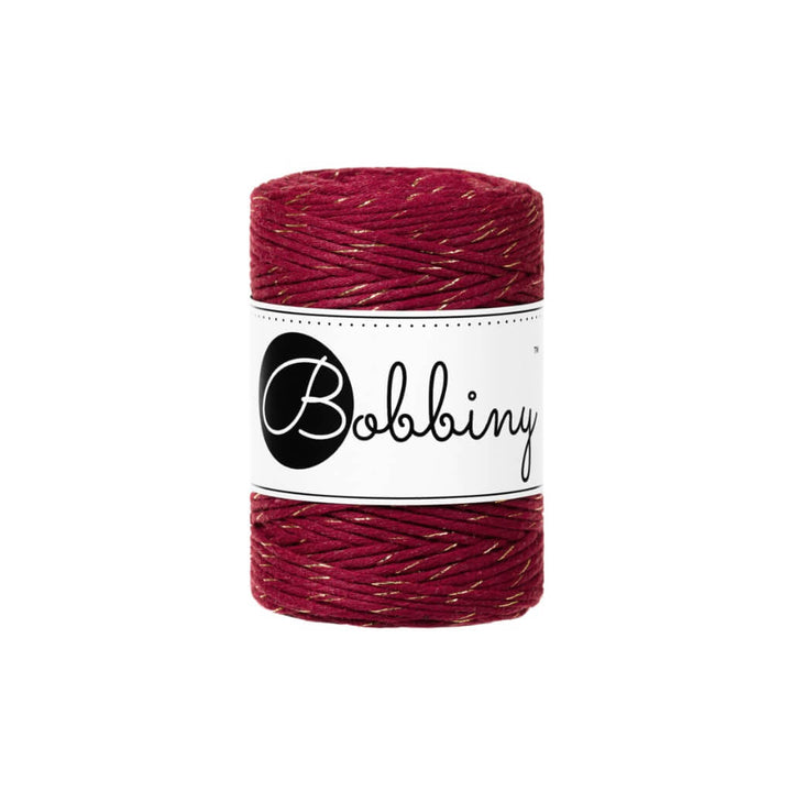 Bobbiny Makramee Garn 1,5 mm Golden Wine Red Lieblingsgarn
