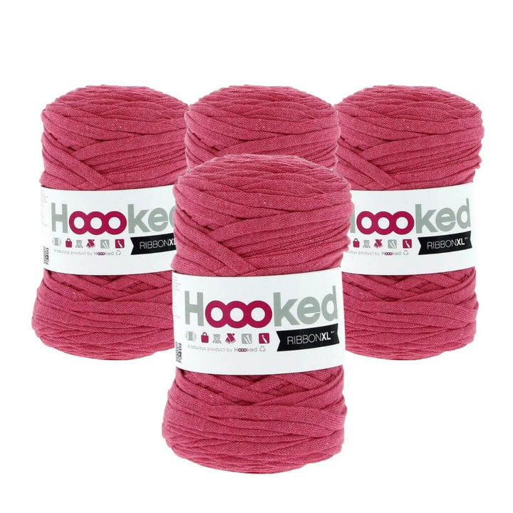 Hoooked RibbonXL 4er Spar-Set Bubblegum Pink Lieblingsgarn