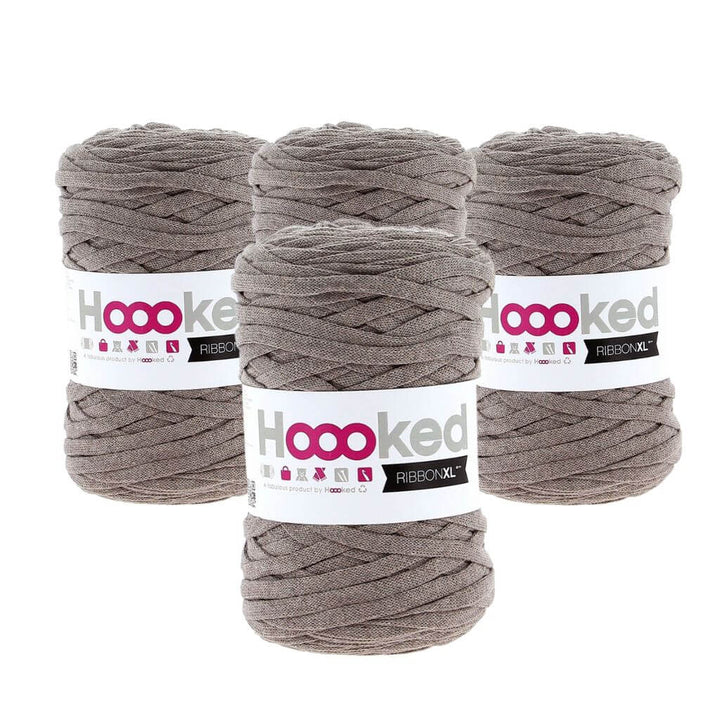 Hoooked RibbonXL 4er Spar-Set Earth Taupe Lieblingsgarn