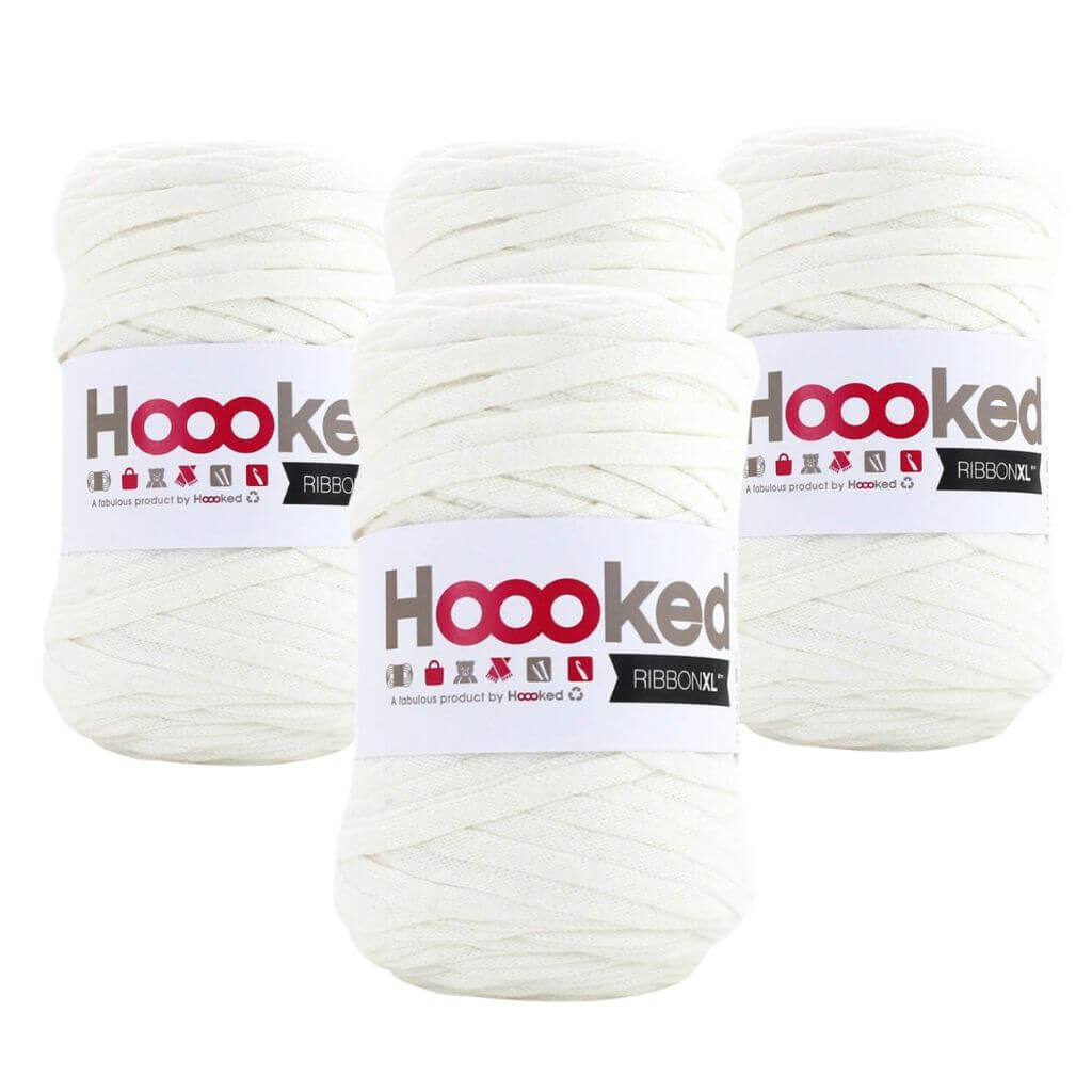 Hoooked RibbonXL 4er Spar-Set Pearl White Lieblingsgarn