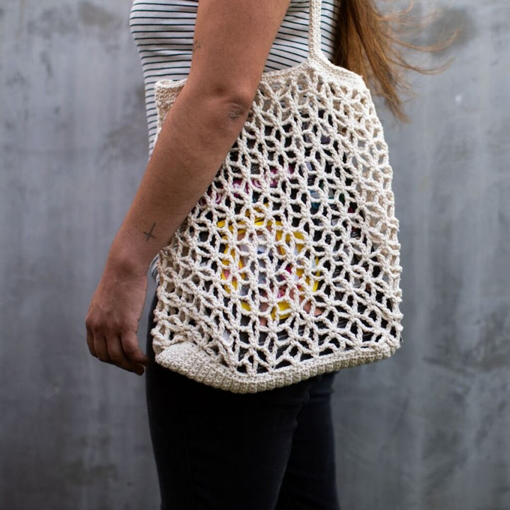 Hoooked DIY Häkelset Einkaufstasche Trogir Almond Lieblingsgarn