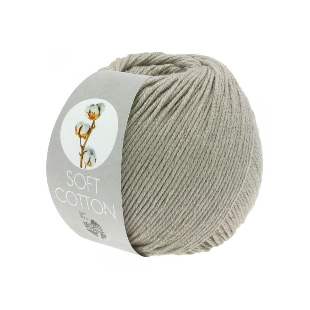 Lana Grossa Soft Cotton 50 g 4 - Grüngrau Lieblingsgarn