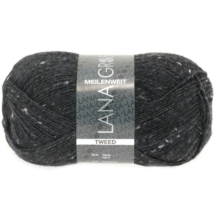Lana Grossa Meilenweit 100 Tweed 107 - Anthrazit Lieblingsgarn