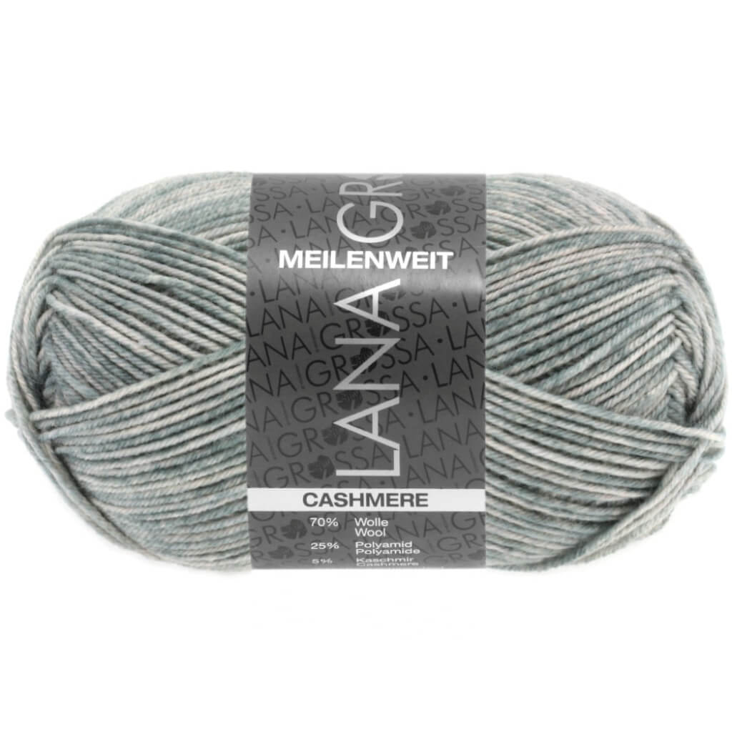 Lana Grossa Meilenweit 50 Cashmere 02 - Hellgrau meliert Lieblingsgarn
