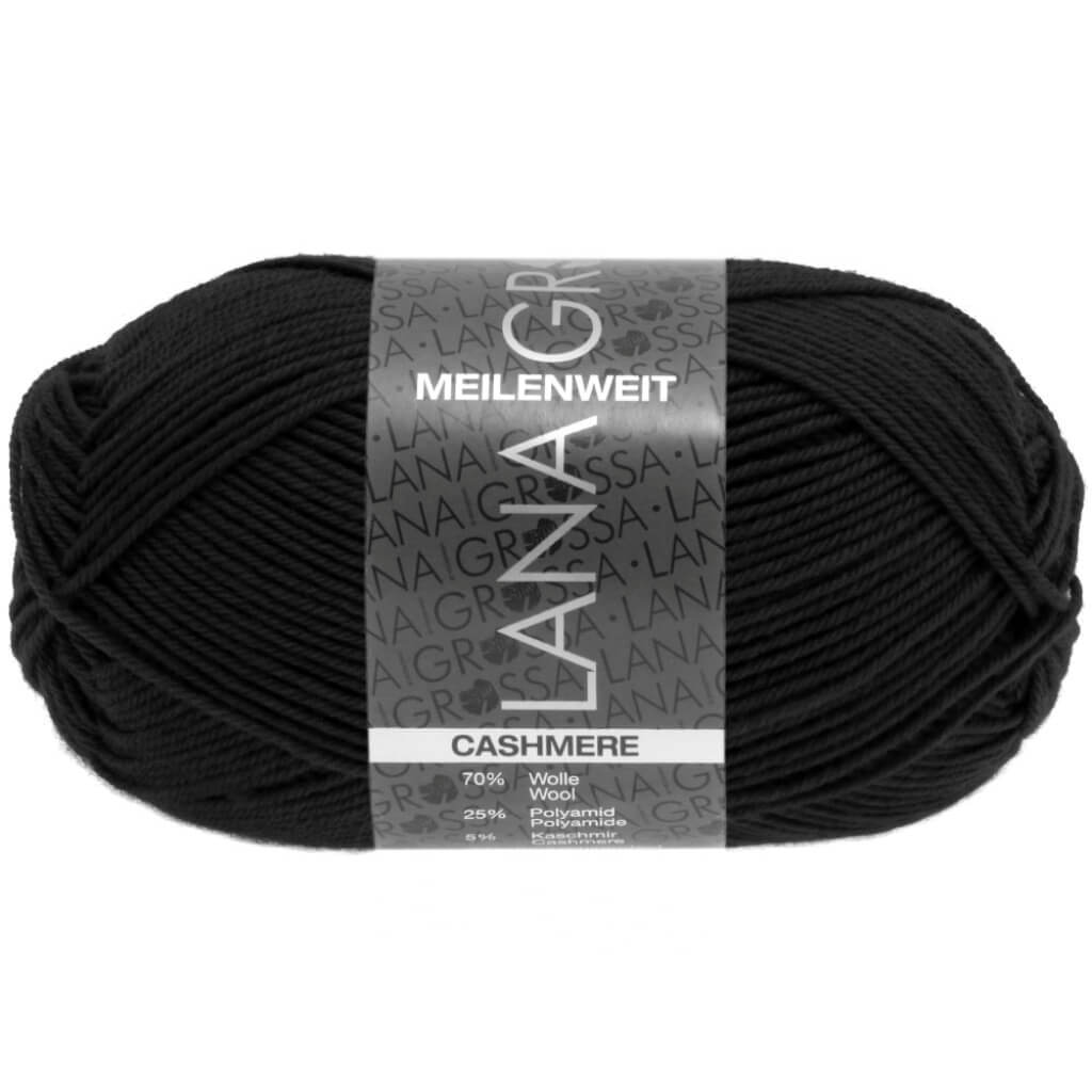 Lana Grossa Meilenweit 50 Cashmere 08 - Schwarz Lieblingsgarn