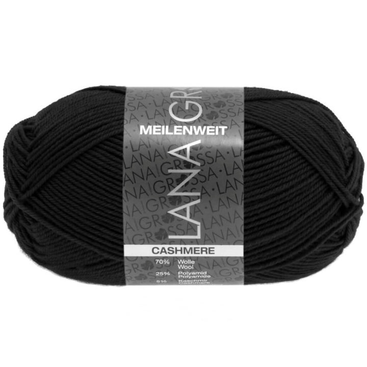 Lana Grossa Meilenweit 50 Cashmere 08 - Schwarz Lieblingsgarn