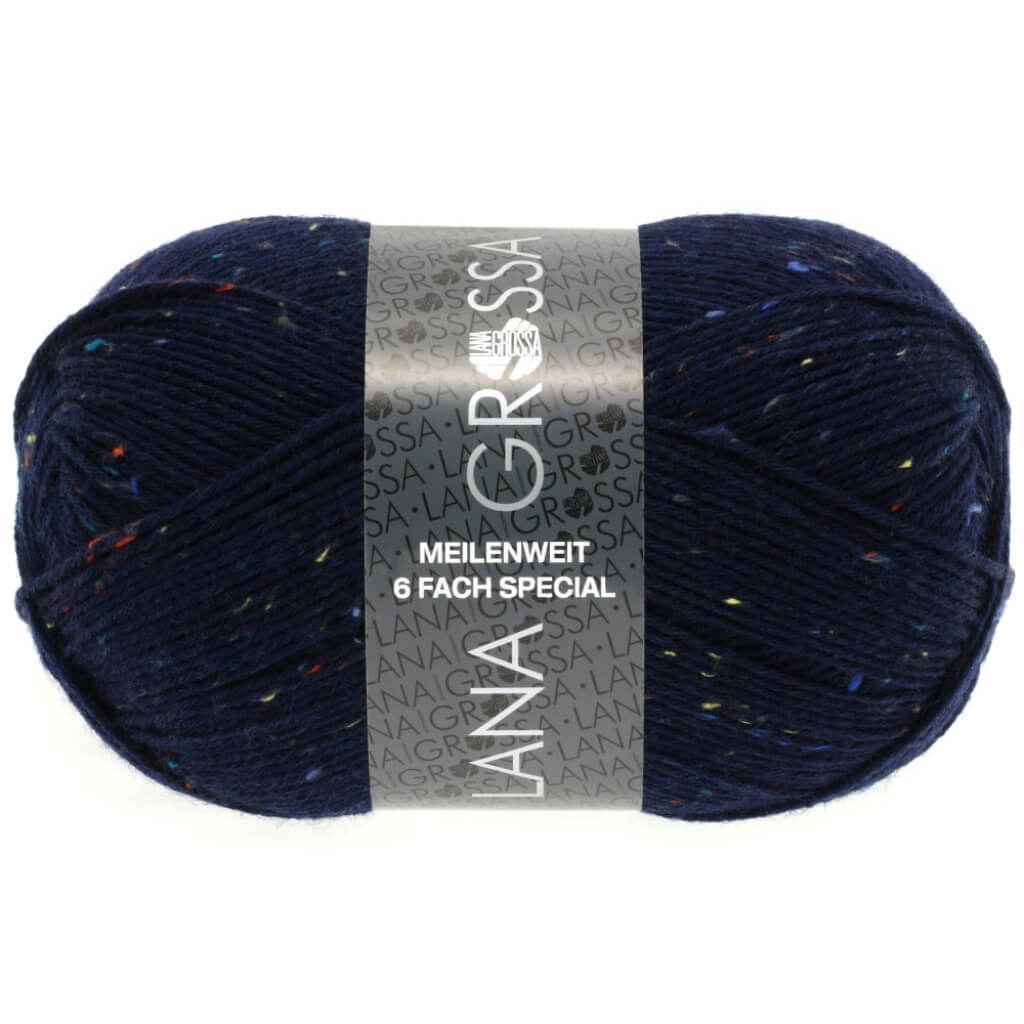 Lana Grossa Meilenweit 6-F 150 Tweed 8816 - Nachtblau Lieblingsgarn