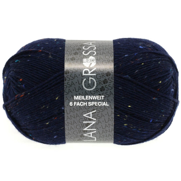 Lana Grossa Meilenweit 6-F 150 Tweed 8816 - Nachtblau Lieblingsgarn