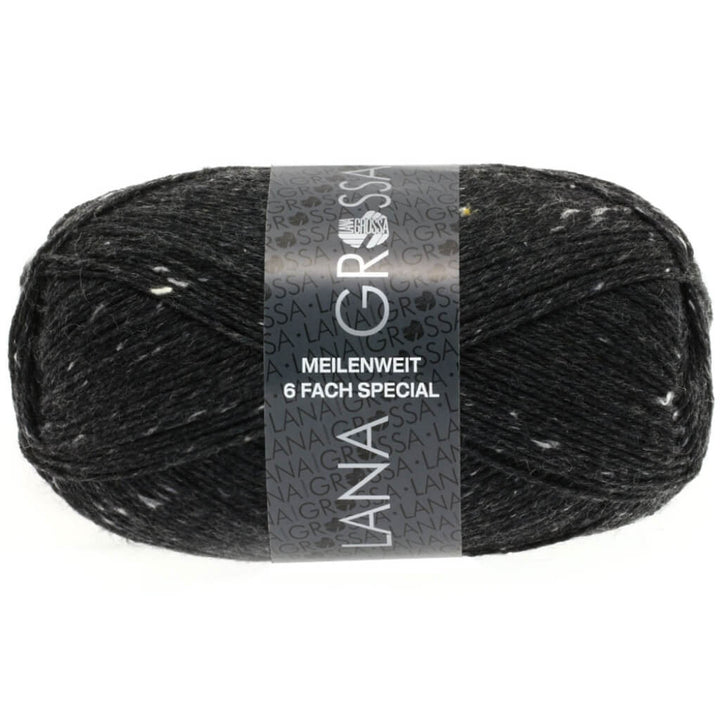 Lana Grossa Meilenweit 6-F 150 Tweed 8837 - Anthrazit Lieblingsgarn