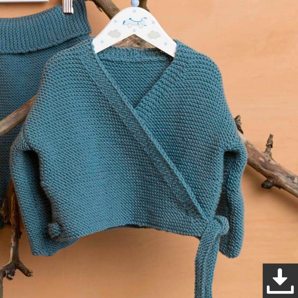 Merino 120 Wickeljacke - Lang Yarns Modell 248-13 Lieblingsgarn