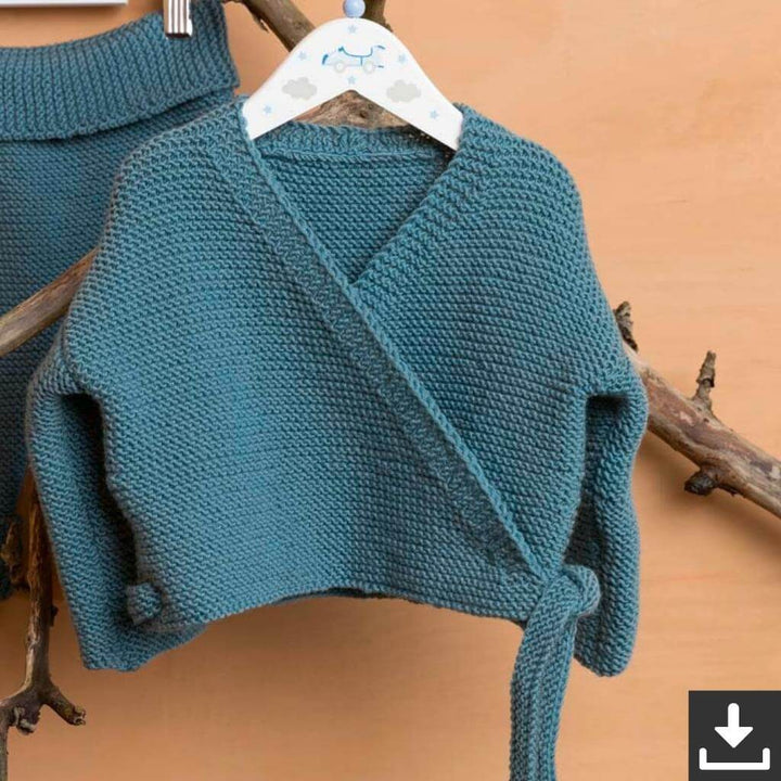 Merino 120 Wickeljacke - Lang Yarns Modell 248-13 Lieblingsgarn