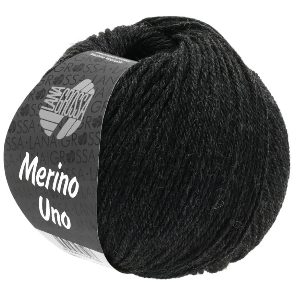 Lana Grossa Merino Uno 50 g 12 - Anthrazit Lieblingsgarn
