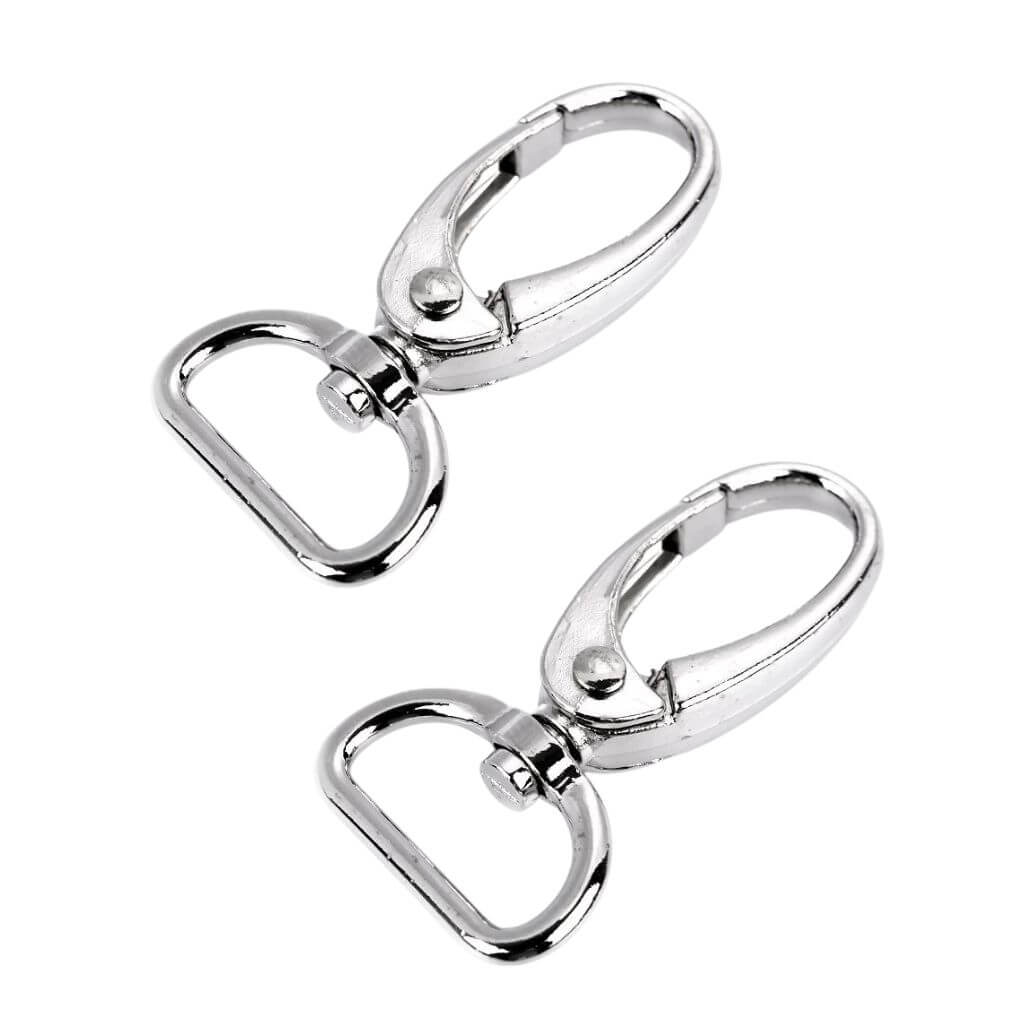 Set aus 2 Metall Karabiner Nickel Lieblingsgarn
