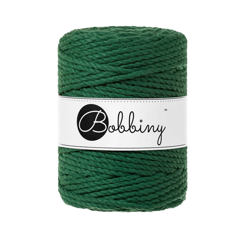 Bobbiny Makramee Garn 5 mm x 100 m gedreht Pine Green Lieblingsgarn